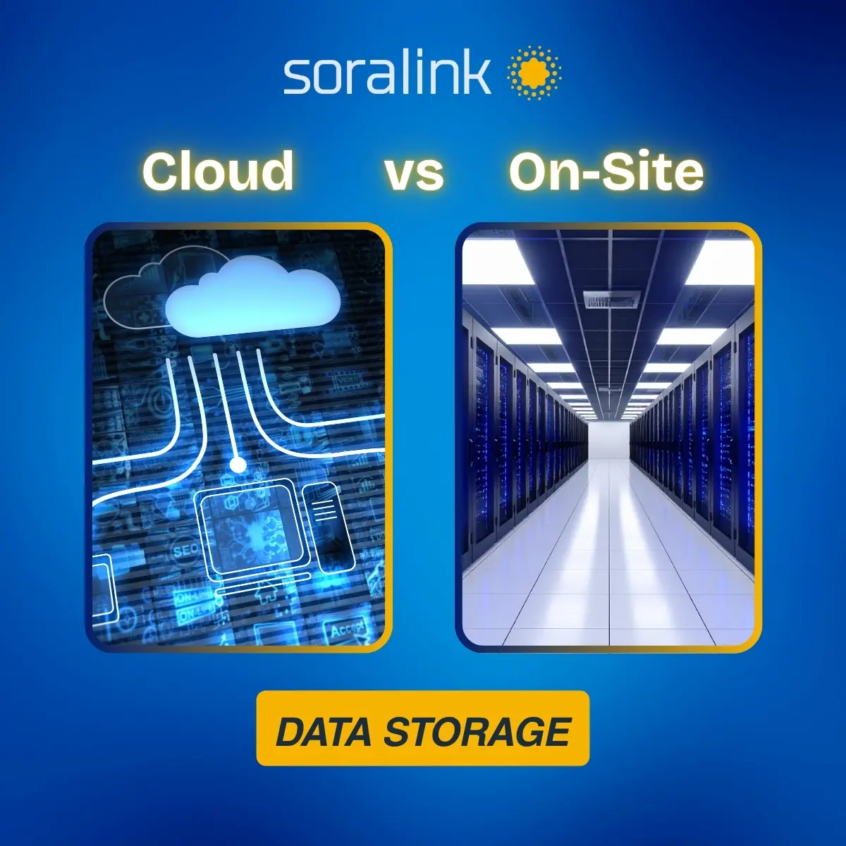 Cloud vs on-site data storage
